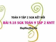 Bài 9.18 SGK Toán 9 tập 2 Kết nối tri thức